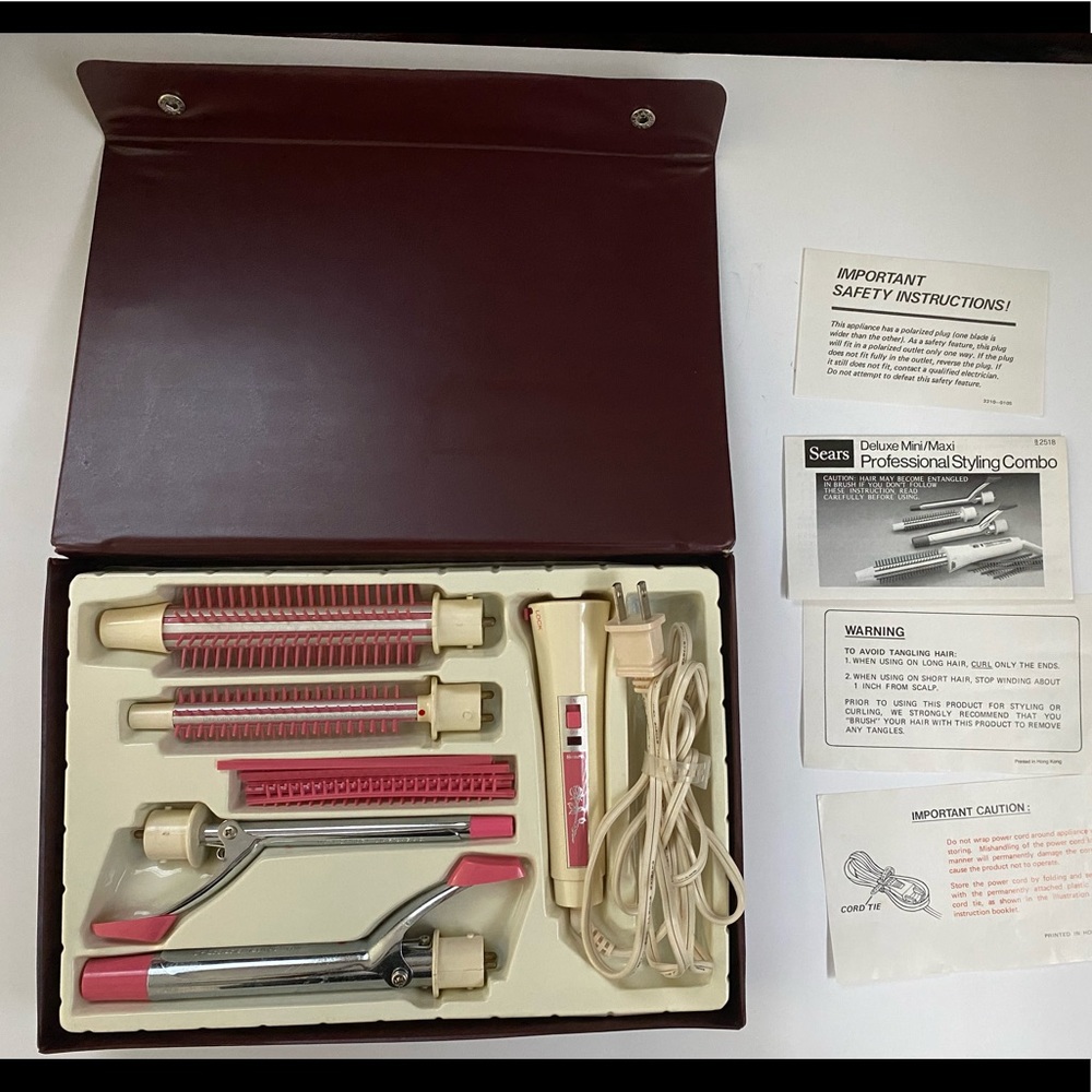 Vintage Sears Deluxe Mini/Maxi Professional Style Combo With Traveling Case